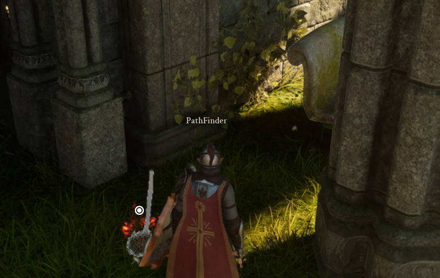 Shovel interaction inside the Goblin Ruins